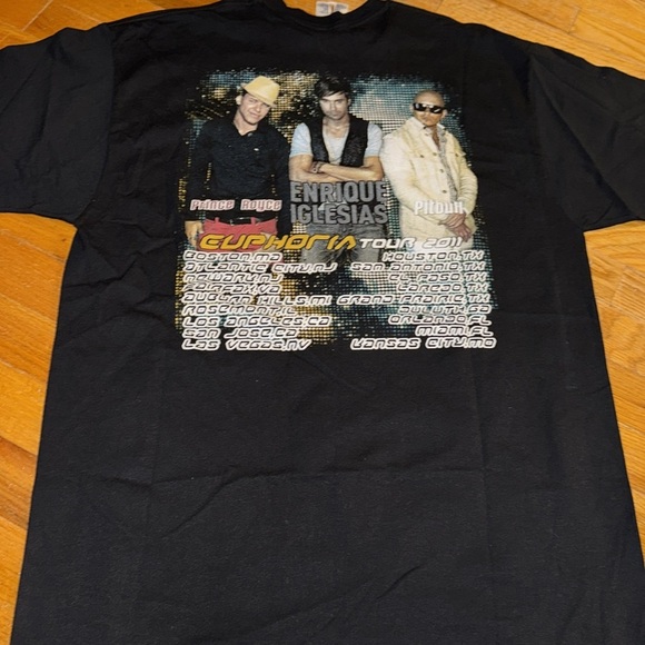 2011 Enrique Iglesias Euphoria Tour T-Shirt XL Black Cotton Short Sleeve - Picture 3 of 4